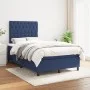 Box spring bed with blue fabric mattress 120x190 cm by , Beds and slatted bases - Ref: Foro24-3269908, Price: 411,62 €, Disco...