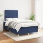 Box spring bed with blue fabric mattress 120x190 cm by , Beds and slatted bases - Ref: Foro24-3269922, Price: 388,43 €, Disco...
