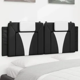 Gepolstertes Kopfteil aus schwarz-weißem Kunstleder, 140 cm. von , Kopf- und Fußteile - Ref: Foro24-374795, Preis: 58,87 €, R...