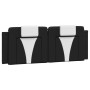 Cabecero de cama acolchado cuero sintético negro blanco 140 cm de , Cabeceros y pies de cama - Ref: Foro24-374795, Precio: 61...