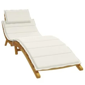 Cojín para tumbona tela crema melange 186x58x3 cm de , Cojines para sillas y sofás - Ref: Foro24-4002478, Precio: 46,81 €, De...