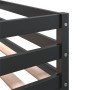 Litera con cortinas madera maciza pino blanco y negro 90x200 cm de , Camas y somieres - Ref: Foro24-3283958, Precio: 254,43 €...