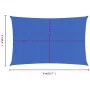 Toldo de vela rectangular HDPE azul 160 g/m² 3x6 m de , Sombrillas - Ref: Foro24-311515, Precio: 42,31 €, Descuento: %
