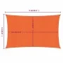 Toldo de vela rectangular HDPE naranja 160 g/m² 3x5 m de , Sombrillas - Ref: Foro24-311679, Precio: 38,34 €, Descuento: %