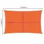 Toldo de vela rectangular HDPE naranja 160 g/m² 5x7 m de , Sombrillas - Ref: Foro24-311687, Precio: 69,13 €, Descuento: %