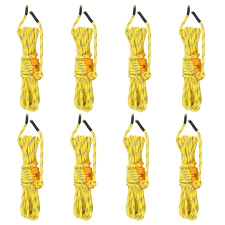 Cuerda de vientos con tensores reflectantes 8 piezas 4 m 4 mm de , Accesorios para tiendas de campaña - Ref: Foro24-4008136, ...