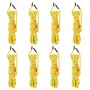 Cuerda de vientos con tensores reflectantes 8 piezas 4 m 4 mm de , Accesorios para tiendas de campaña - Ref: Foro24-4008136, ...
