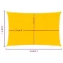 Toldo de vela rectangular HDPE amarillo 160 g/m² 2x3 m de , Sombrillas - Ref: Foro24-311557, Precio: 23,10 €, Descuento: %
