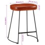 Taburetes de bar 2 uds marrón oscuro 40x29,5x53 cm de , Taburetes de cocina - Ref: Foro24-358928, Precio: 65,72 €, Descuento: %