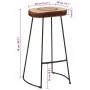 Taburetes de barra 2 uds marrón oscuro 44x37,5x78 cm de , Taburetes de cocina - Ref: Foro24-358923, Precio: 105,94 €, Descuen...