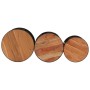 Mesas altas de bar forma tambor 3 uds madera maciza de acacia de , Mesas de centro - Ref: Foro24-358935, Precio: 166,46 €, De...