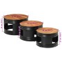 Mesas altas de bar forma tambor 3 uds madera maciza de acacia de , Mesas de centro - Ref: Foro24-358935, Precio: 166,46 €, De...