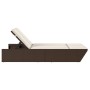 Tumbona doble con cojines ratán sintético marrón de , Tumbonas - Ref: Foro24-368180, Precio: 279,45 €, Descuento: %