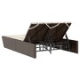 Tumbona doble con cojines ratán sintético marrón de , Tumbonas - Ref: Foro24-368180, Precio: 279,45 €, Descuento: %