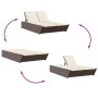 Tumbona doble con cojines ratán sintético marrón de , Tumbonas - Ref: Foro24-368180, Precio: 279,45 €, Descuento: %