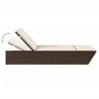 Tumbona doble con cojines ratán sintético marrón de , Tumbonas - Ref: Foro24-368180, Precio: 279,45 €, Descuento: %