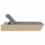 Tumbona doble con cojines ratán sintético beige de , Tumbonas - Ref: Foro24-368182, Precio: 310,21 €, Descuento: %