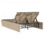 Tumbona doble con cojines ratán sintético beige de , Tumbonas - Ref: Foro24-368182, Precio: 299,62 €, Descuento: %
