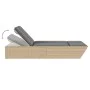 Tumbona doble con cojines ratán sintético beige de , Tumbonas - Ref: Foro24-368182, Precio: 310,21 €, Descuento: %