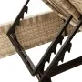 Tumbona doble con cojines ratán sintético beige de , Tumbonas - Ref: Foro24-368182, Precio: 310,21 €, Descuento: %