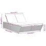 Tumbona doble con cojines ratán sintético beige de , Tumbonas - Ref: Foro24-368182, Precio: 310,21 €, Descuento: %