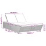Tumbona doble con cojines ratán sintético beige de , Tumbonas - Ref: Foro24-368182, Precio: 299,62 €, Descuento: %