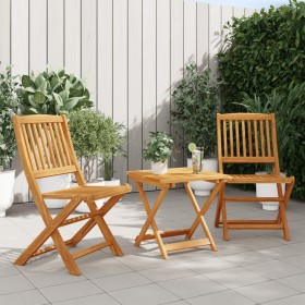Set de comedor de jardín plegable 3 pzas madera maciza acacia de , Conjuntos de jardín - Ref: Foro24-3206329, Precio: 148,20 ...