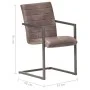 Sillas voladizas de comedor 2 unidades cuero auténtico marrón de vidaXL, Sillas de comedor - Ref: Foro24-321841, Precio: 279,...
