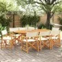 Sillas de jardín plegables 8 unidades tela blanco crema de , Sillas de jardín - Ref: Foro24-3208918, Precio: 493,27 €, Descue...