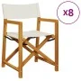 Sillas de jardín plegables 8 unidades tela blanco crema de , Sillas de jardín - Ref: Foro24-3208918, Precio: 493,27 €, Descue...