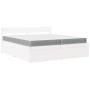 Cama con cajones y colchón madera maciza pino blanca 200x200 cm de , Camas y somieres - Ref: Foro24-3281887, Precio: 674,20 €...