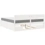 Cama con cajones y colchón madera maciza pino blanca 200x200 cm de , Camas y somieres - Ref: Foro24-3281887, Precio: 722,75 €...
