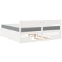 Cama con cajones y colchón madera maciza pino blanca 200x200 cm de , Camas y somieres - Ref: Foro24-3281887, Precio: 674,20 €...