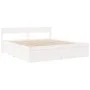 Cama con cajones y colchón madera maciza pino blanca 200x200 cm de , Camas y somieres - Ref: Foro24-3281887, Precio: 722,75 €...
