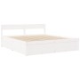 Cama con cajones y colchón madera maciza pino blanca 200x200 cm de , Camas y somieres - Ref: Foro24-3281887, Precio: 674,20 €...