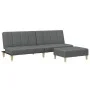 Sofá cama de 2 plazas con taburete tela gris oscuro de , Sofás - Ref: Foro24-3258139, Precio: 306,30 €, Descuento: %