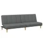 Sofá cama de 2 plazas con taburete tela gris oscuro de , Sofás - Ref: Foro24-3258139, Precio: 306,30 €, Descuento: %