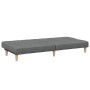 Sofá cama de 2 plazas con taburete tela gris oscuro de , Sofás - Ref: Foro24-3258139, Precio: 303,47 €, Descuento: %