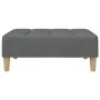 Sofá cama de 2 plazas con taburete tela gris oscuro de , Sofás - Ref: Foro24-3258139, Precio: 306,30 €, Descuento: %