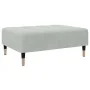 Sofá cama de 2 plazas con taburete terciopelo gris claro de , Sofás - Ref: Foro24-3258145, Precio: 323,24 €, Descuento: %