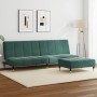 Sofá cama de 2 plazas con taburete terciopelo verde oscuro de , Sofás - Ref: Foro24-3258147, Precio: 332,64 €, Descuento: %