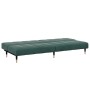 Sofá cama de 2 plazas con taburete terciopelo verde oscuro de , Sofás - Ref: Foro24-3258147, Precio: 332,64 €, Descuento: %