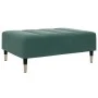 Sofá cama de 2 plazas con taburete terciopelo verde oscuro de , Sofás - Ref: Foro24-3258147, Precio: 339,65 €, Descuento: %