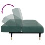 Sofá cama de 2 plazas con taburete terciopelo verde oscuro de , Sofás - Ref: Foro24-3258147, Precio: 332,64 €, Descuento: %