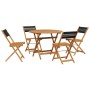 Set de comedor jardín 5 pzas polipropileno madera maciza negro de , Conjuntos de jardín - Ref: Foro24-3281769, Precio: 290,86...