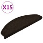 Alfombrilla autoadhesiva de escalera 15 uds 65x21x4 cm marrón de vidaXL, Alfombrillas para escalones - Ref: Foro24-322349, Pr...