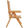 Sillas de jardín reclinables 6 uds madera maciza y tela taupe de , Sillas de jardín - Ref: Foro24-3214545, Precio: 452,12 €, ...