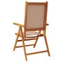 Sillas de jardín reclinables 6 uds madera maciza y tela taupe de , Sillas de jardín - Ref: Foro24-3214545, Precio: 452,12 €, ...