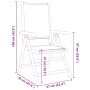 Sillas de jardín reclinables 6 uds madera maciza y tela taupe de , Sillas de jardín - Ref: Foro24-3214545, Precio: 452,12 €, ...