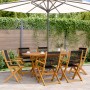 Sillas de jardín reclinables 6 uds madera maciza acacia negro de , Sillas de jardín - Ref: Foro24-3214566, Precio: 406,75 €, ...